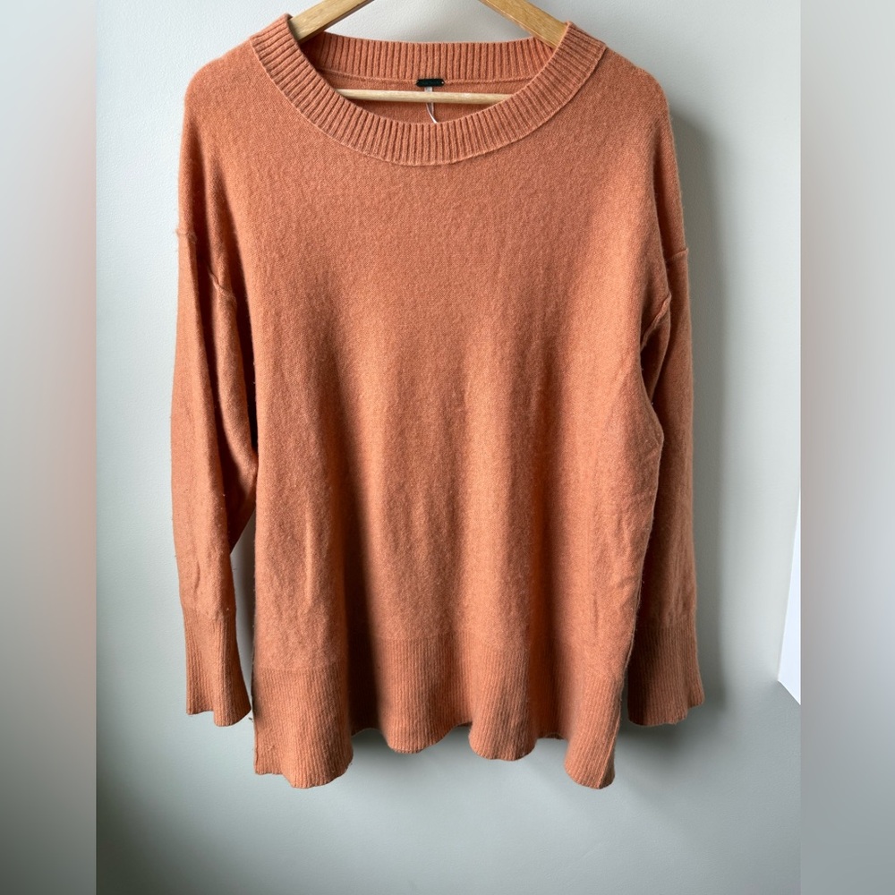 FREE PEOPLE 100% Cashmere Sweater Oversized Quiet Luxury Old Money Cozy Soft S